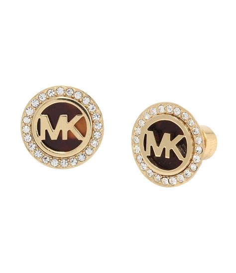 michael kors gold logo stud earrings|Michael Kors earrings clearance.